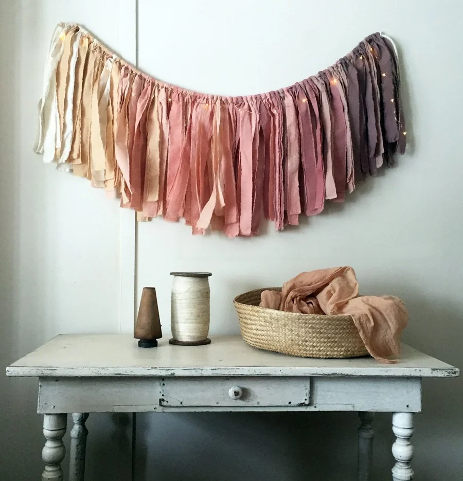 naturally dyed garland by Untold Imprint