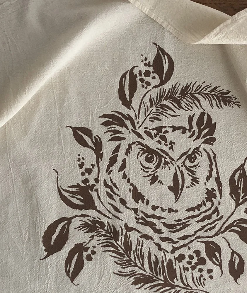 Great Horned Owl printed towel by Talufane