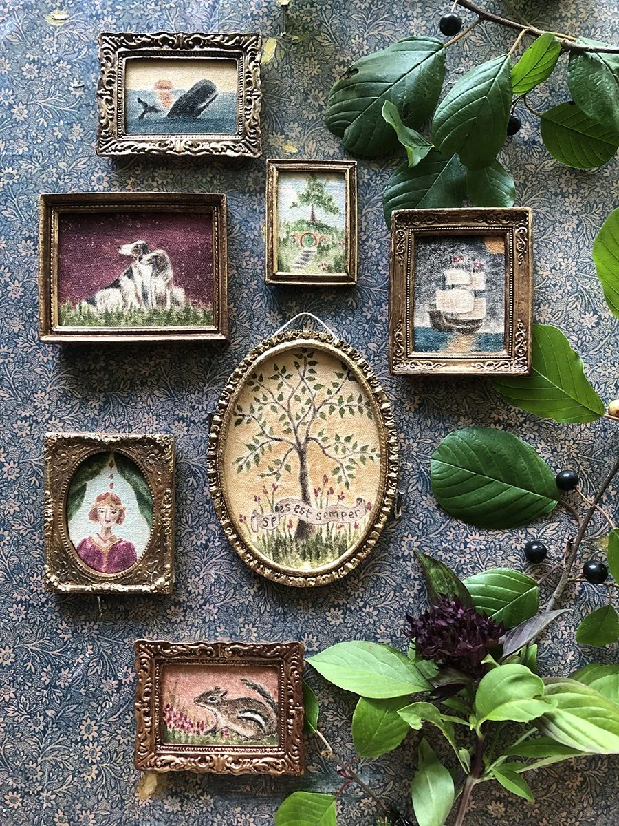 miniature original paintings by Phoebe Stout for Talufane