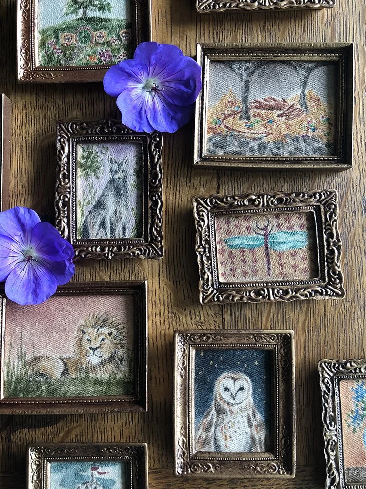 Original folklore and fantasy inspired miniature paintings by Phoebe Stout