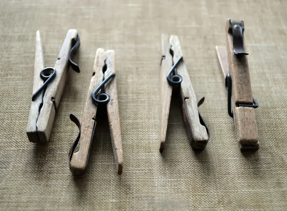 vintage clothespins - photo by Phoebe Stout for untold imprint