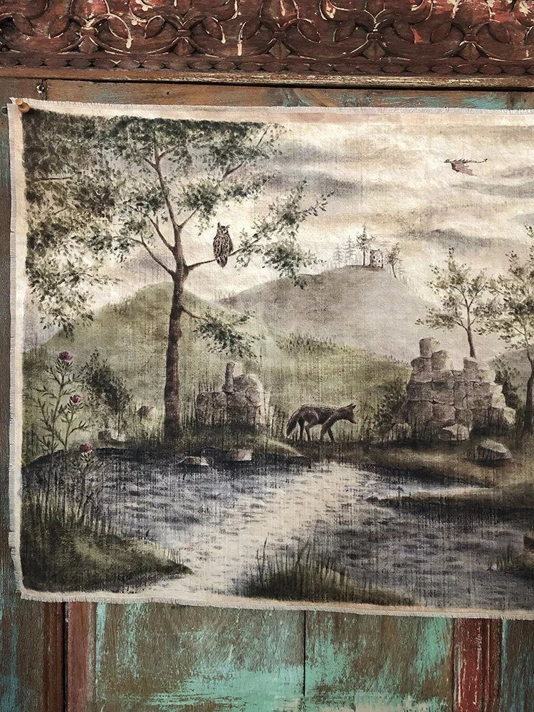 Medieval fantasy landscape painting by Talufane