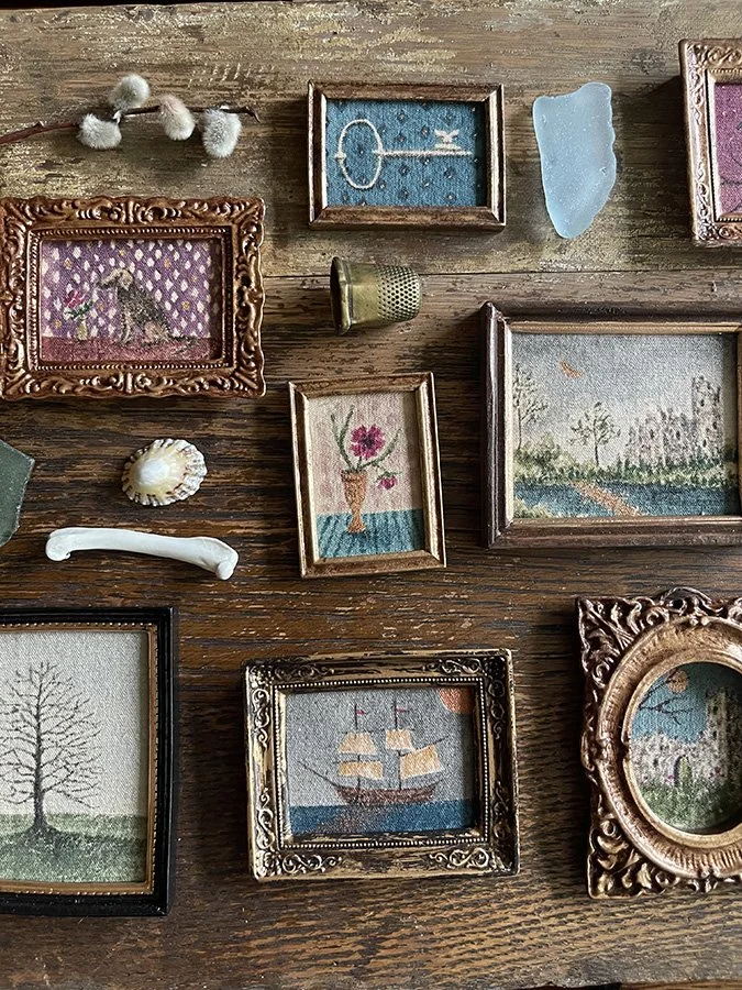 Mini Paintings inspired by storytelling and fantasy by Phoebe Stout for Talufane