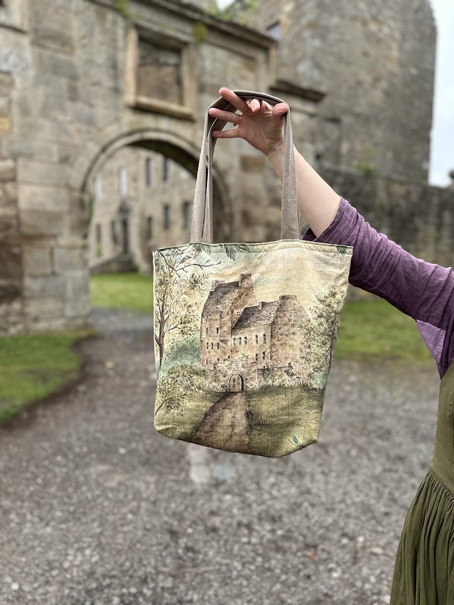 Through the Stones painting bag at Midhope Castle (Lallybroch) by Talufane