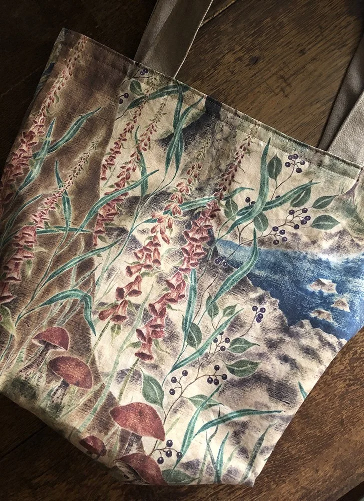 The Forgotten Crowns linen tapestry bag by Talufane