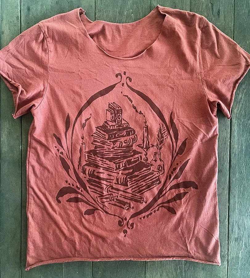 The Library in the Tower printed t-shirt by Talufane