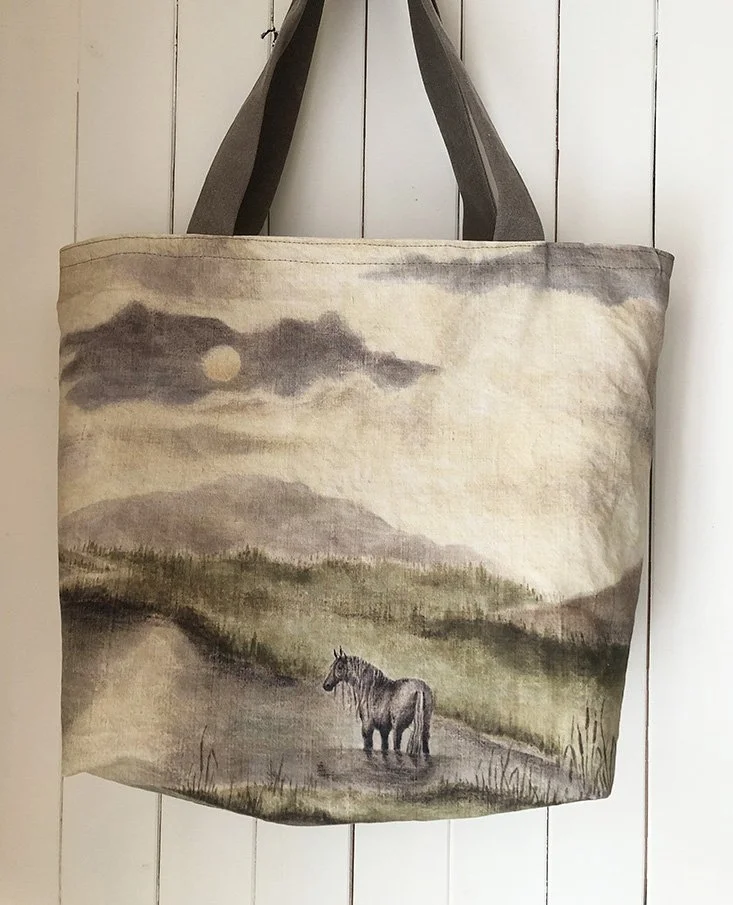 Kelpie linen bag handmade by Talufane