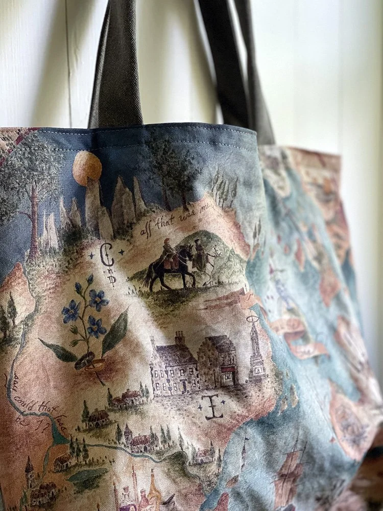 Outlander-inspired map bag handmade by Talufane