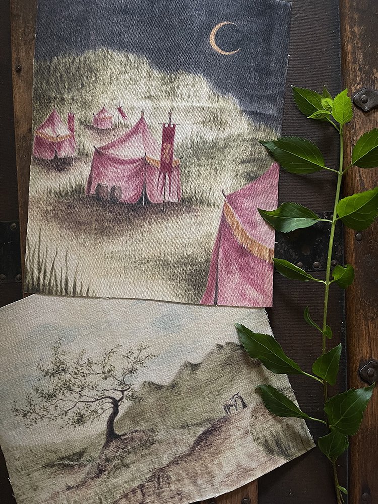 Medieval Fantasy linen prints by Talufane