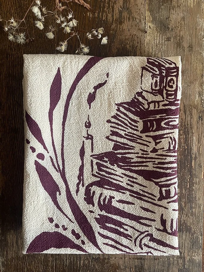 Medieval books tea towel by Talufane