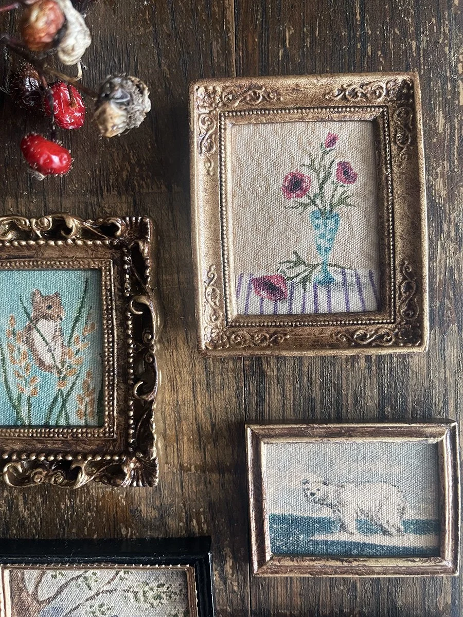 miniature original paintings by Phoebe Stout for Talufane