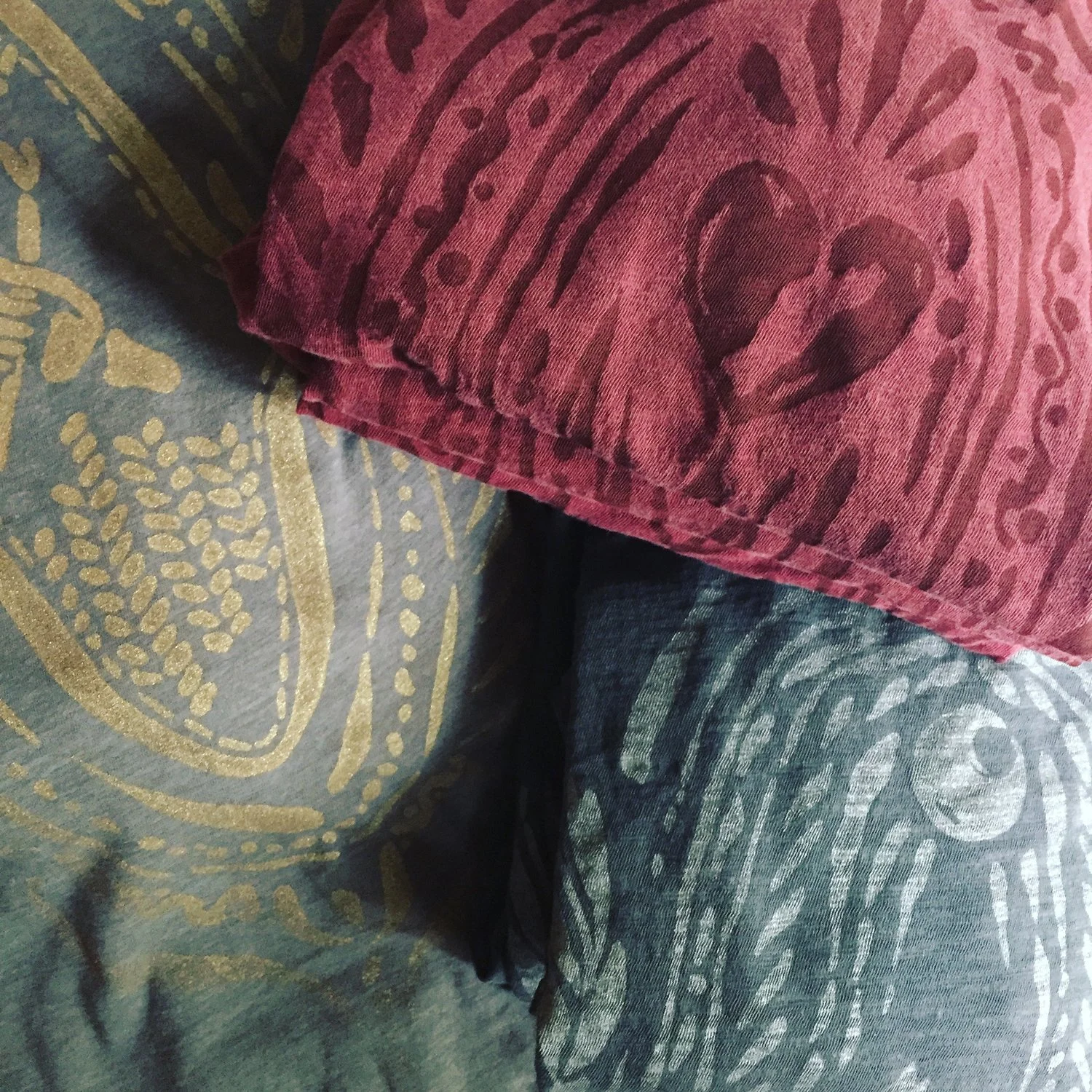 hand printed tunic tees by Untold Imprint