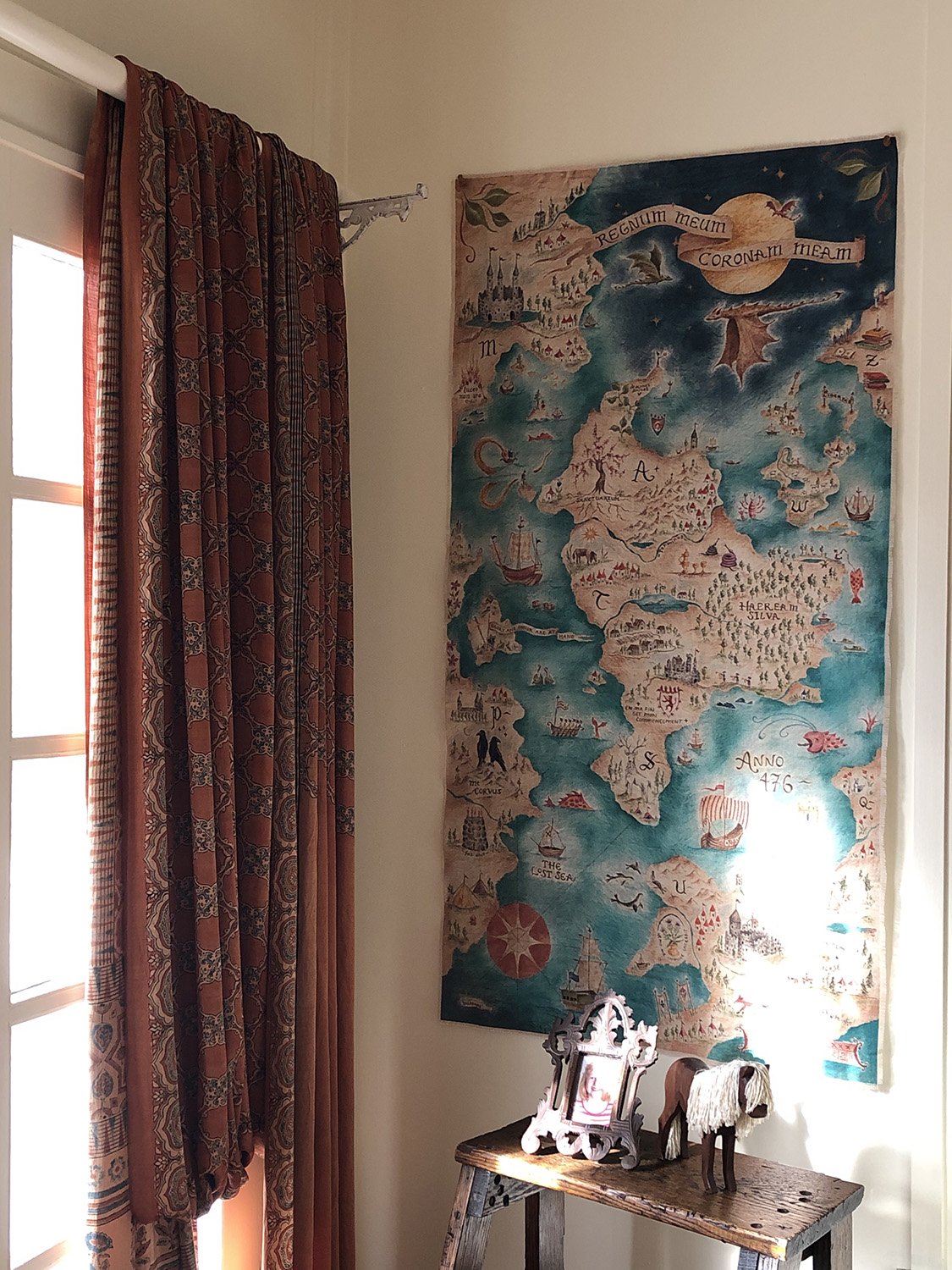 Medieval Fantasy wall tapestry by Phoebe Stout for Talufane