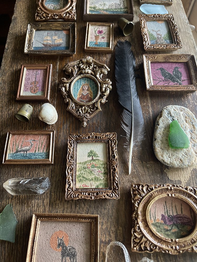 Medieval Fantasy miniature paintings by Phoebe Stout for Talufane