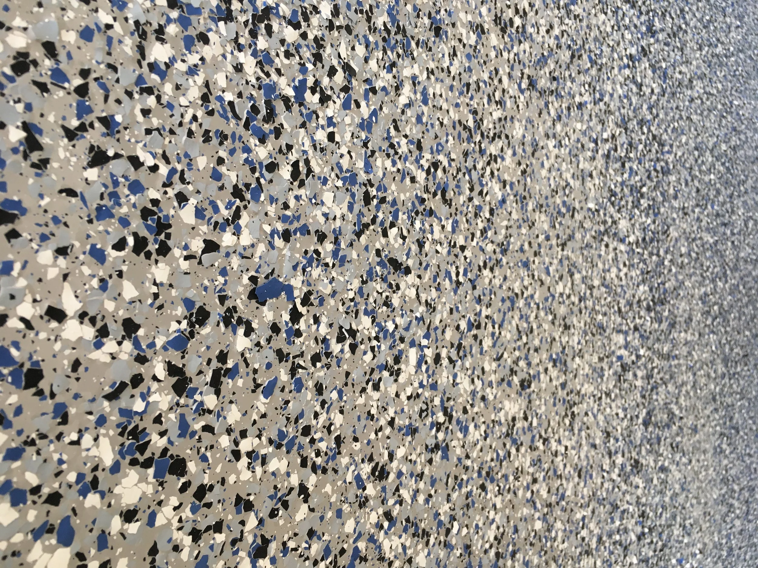 Saphire paint flake garage floor system 