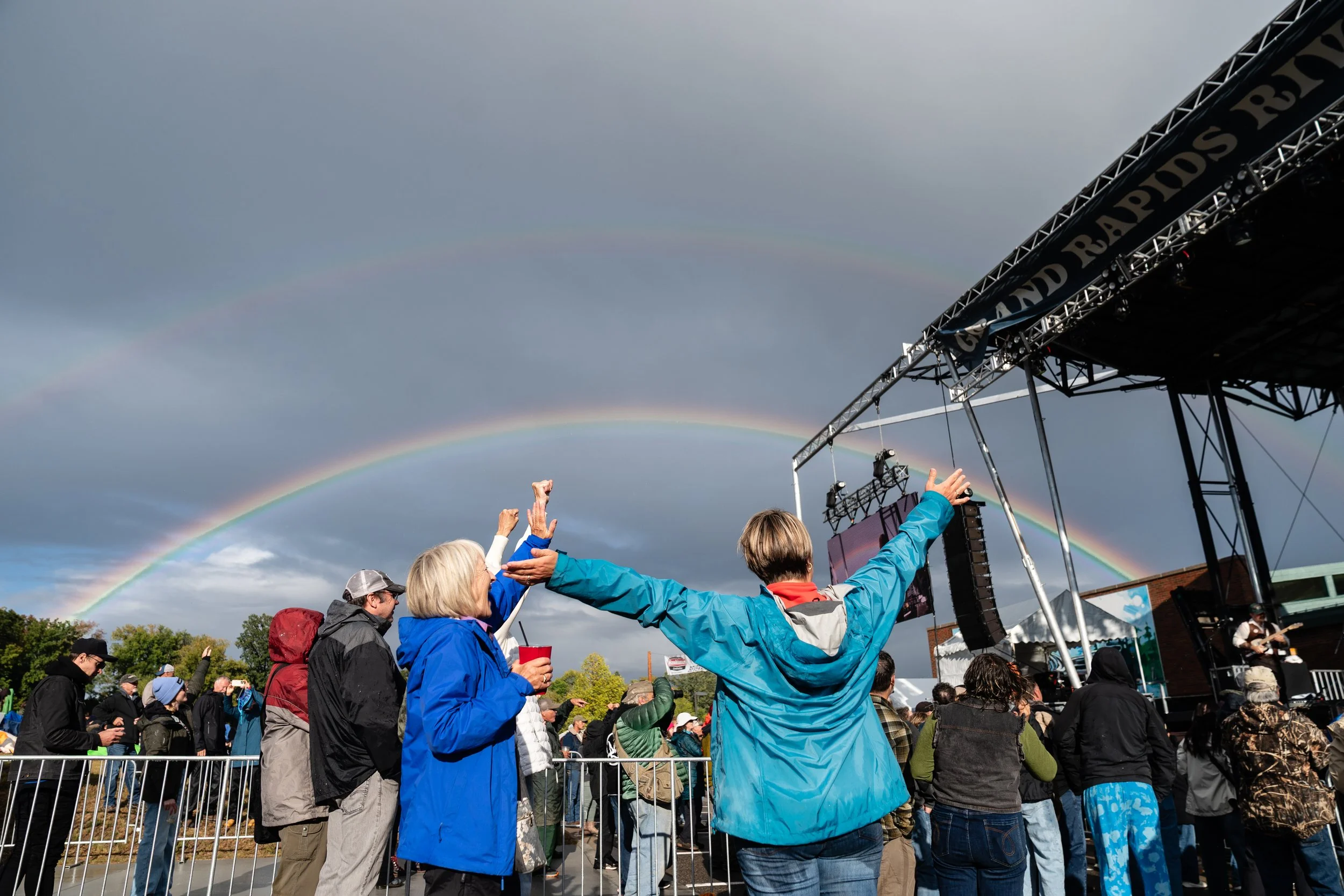 Cheering Jeremie Albino and the double rainbow.jpg