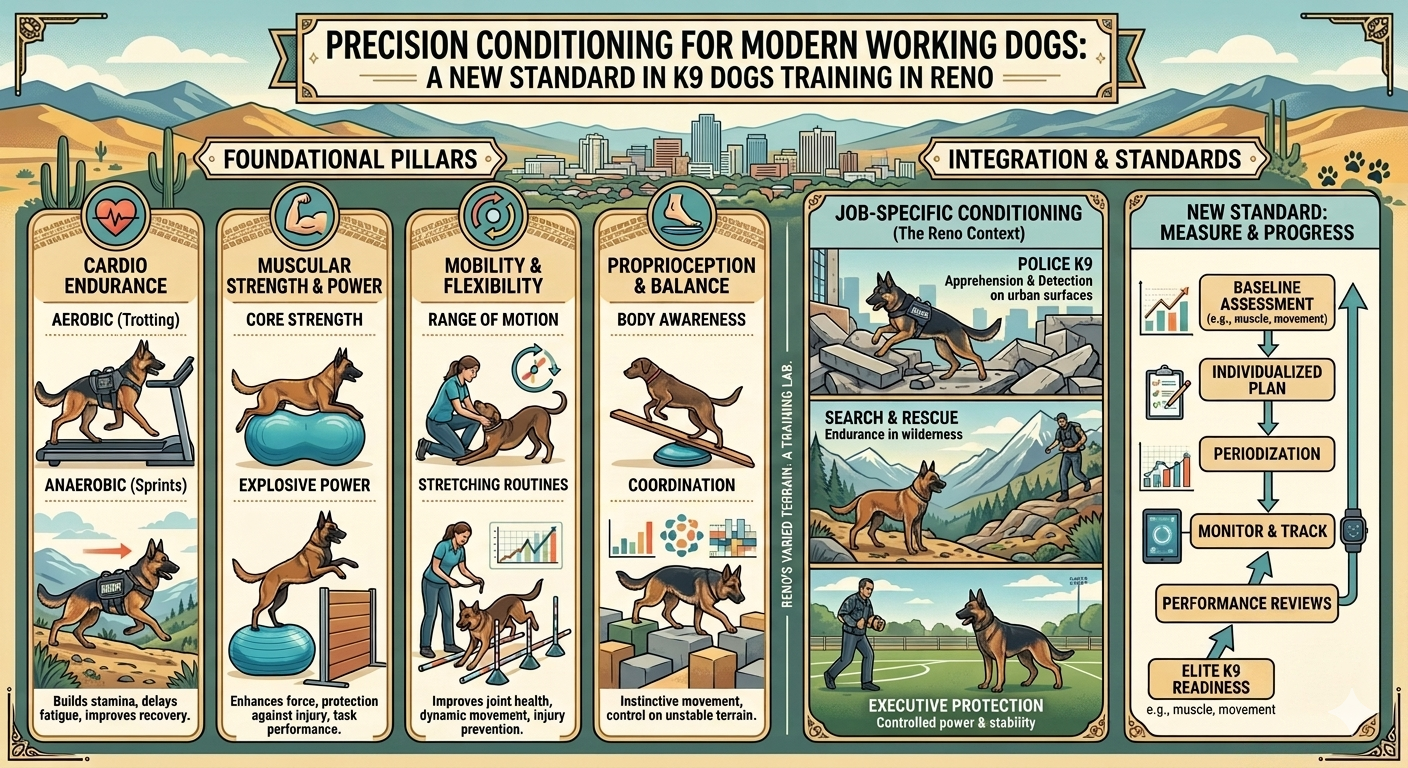 Precision Conditioning for Modern Working Dogs: A New Standard in K9 Dogs Training in Reno
