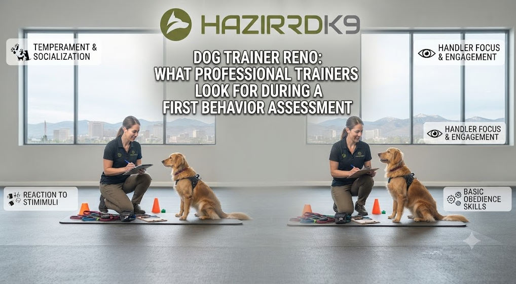 Dog Trainer Reno: What Professional Trainers Look for During a First Behavior Assessment