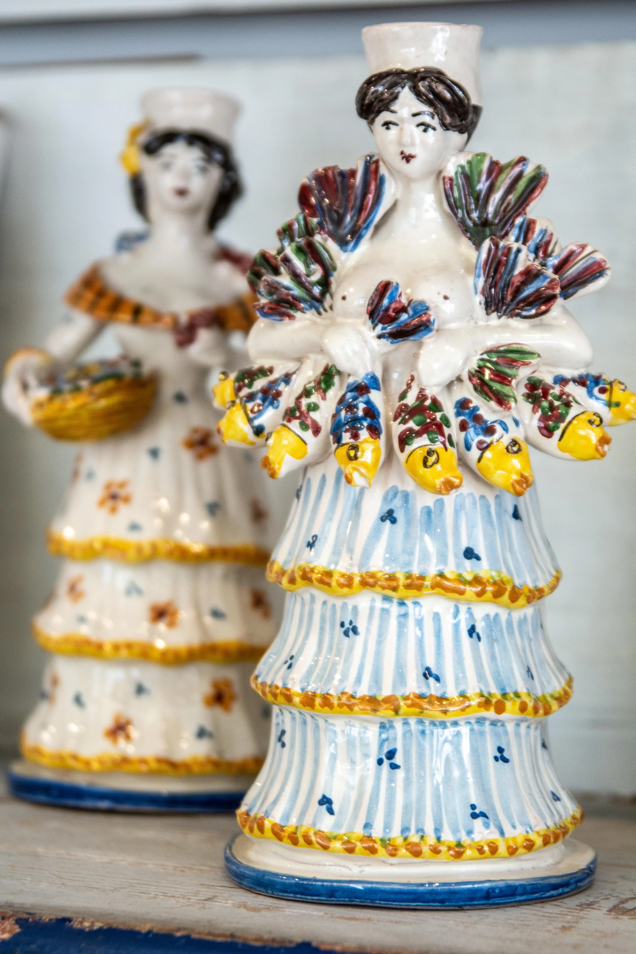 Hand-finished ceramics by Les-Ottomans, known for their vivid color and expressive, Mediterranean-inspired design.