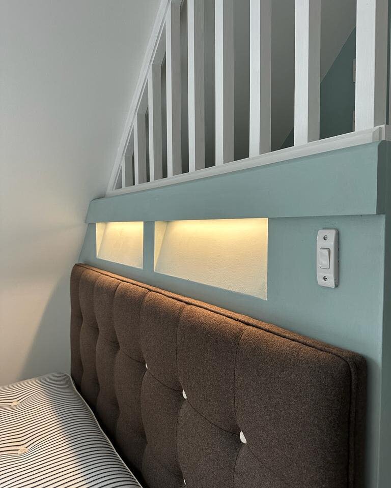 Some extra cosy, warm-white lighting for bedtime reading, installed in a recent home renovation. 

The pictures don&rsquo;t do them justice! They look fantastic 💡📖

⬇️
https://www.carterselectricalservices.co.uk 

&bull;
&bull;
&bull;
&bull;
#light