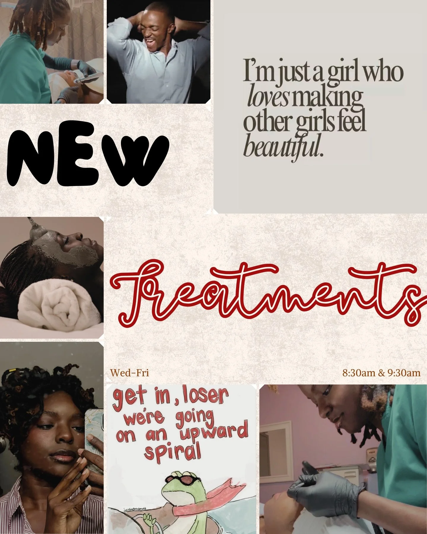 As promised! ✨
As I finish out my final semester of Esthetics School, I will have some new and exciting treatments available for booking !

🗓️Appointments are available Wed-Fri at 8:30am &amp; 9:45am

💬 DM to Book!

Custom Facials can include a fac