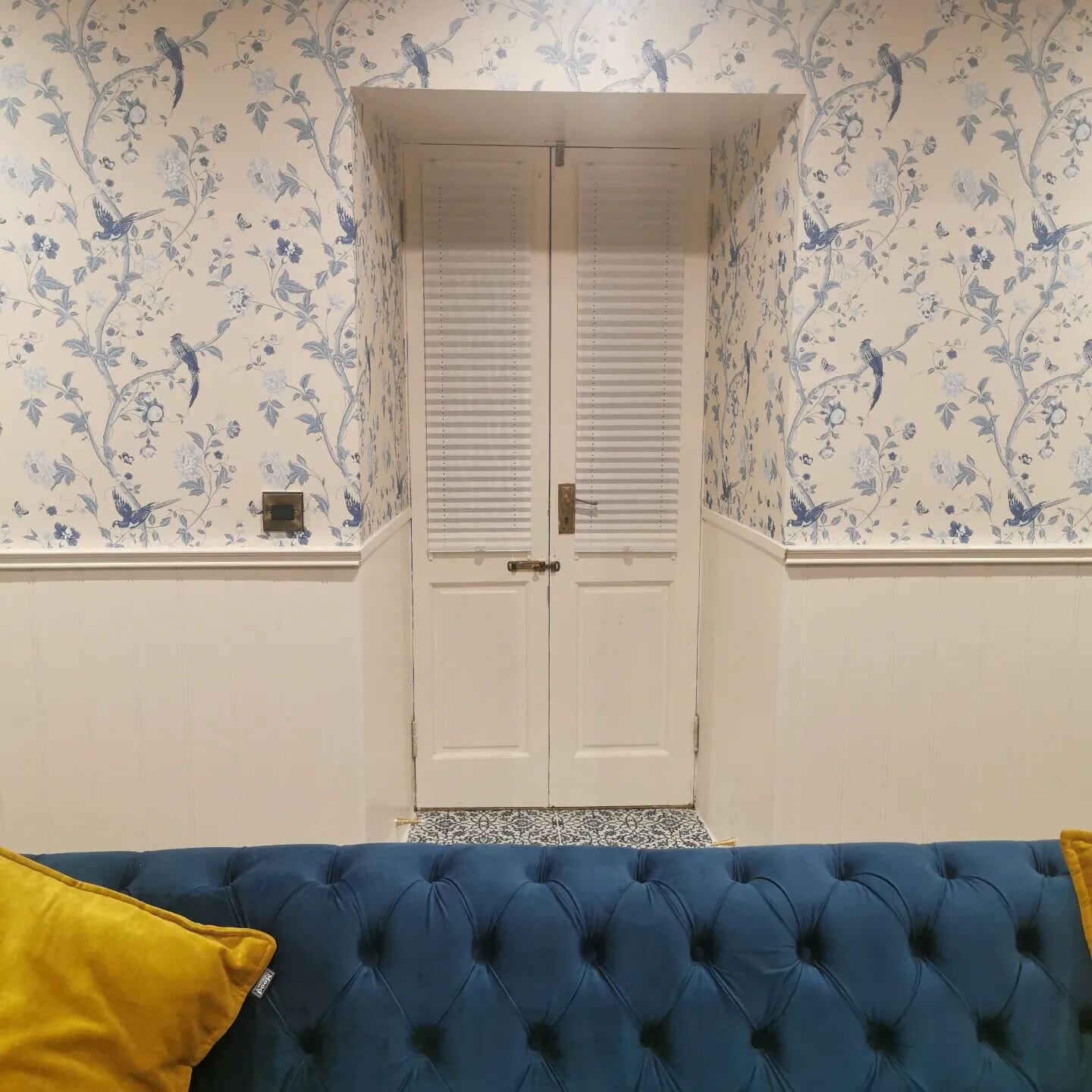 Tab and cord pleated blinds.