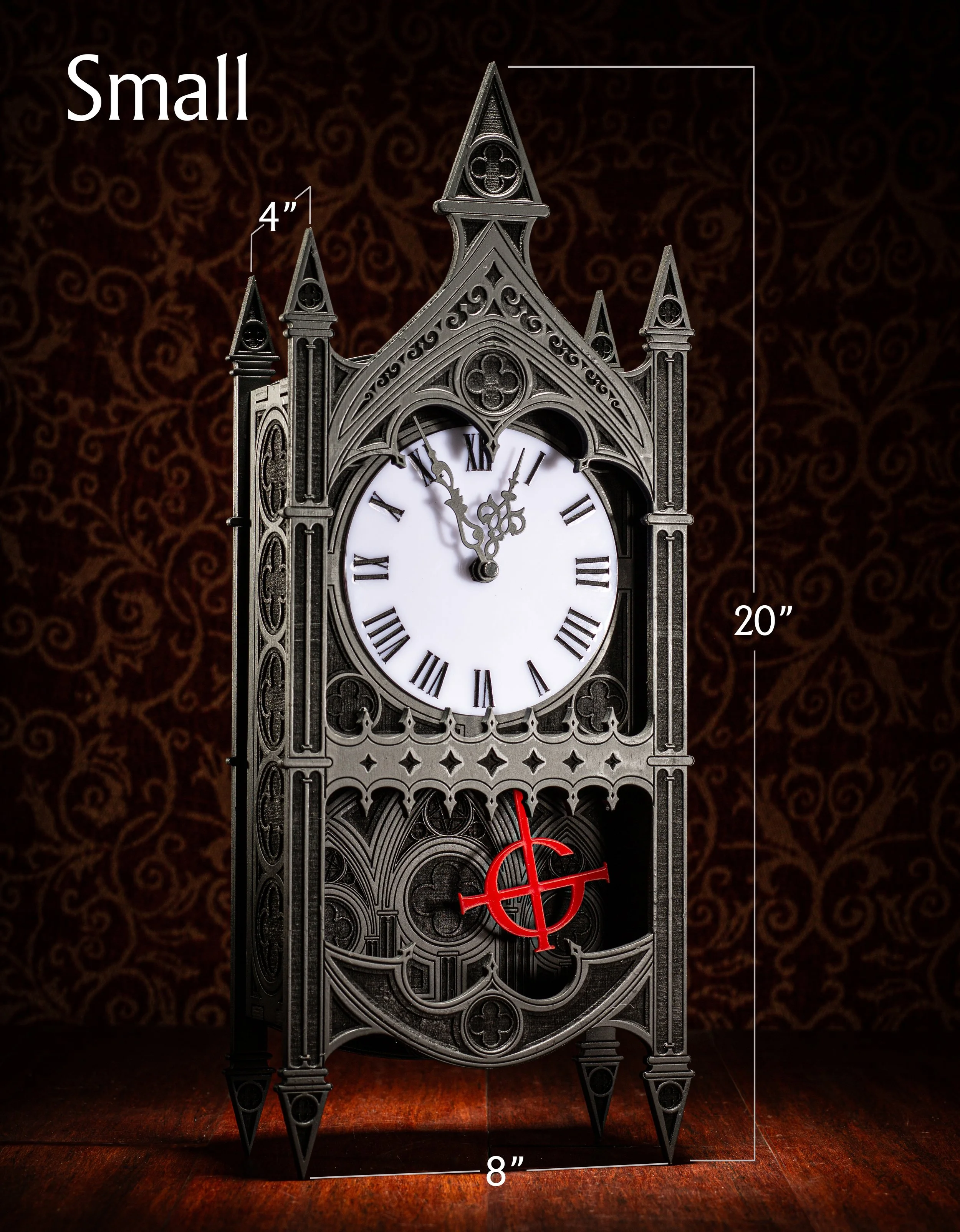 Dark elegance meets function—this handcrafted gothic wall clock is the perfect statement piece for witchy homes and alternative spaces.