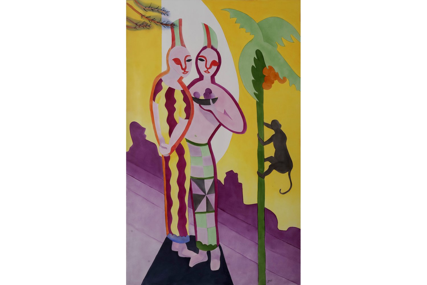 Jared FitzGerald, Dusk, 2021, Overglaze on White Chinese Porcelain Panel, 32.28 W x 51.18 L in / 82 x 130 cm
