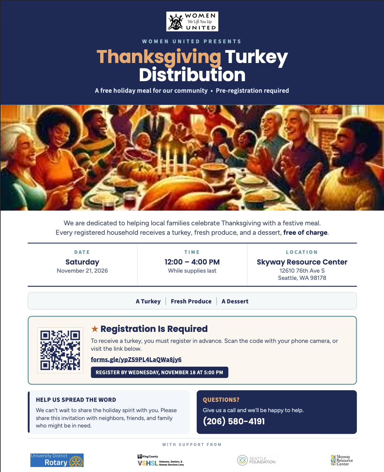 Thanksgiving turkey distribution