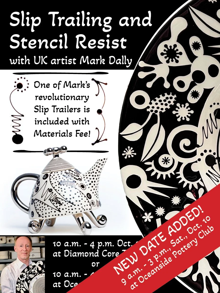 Slip Trailing and Stencil Resist with UK Artist Mark Dally