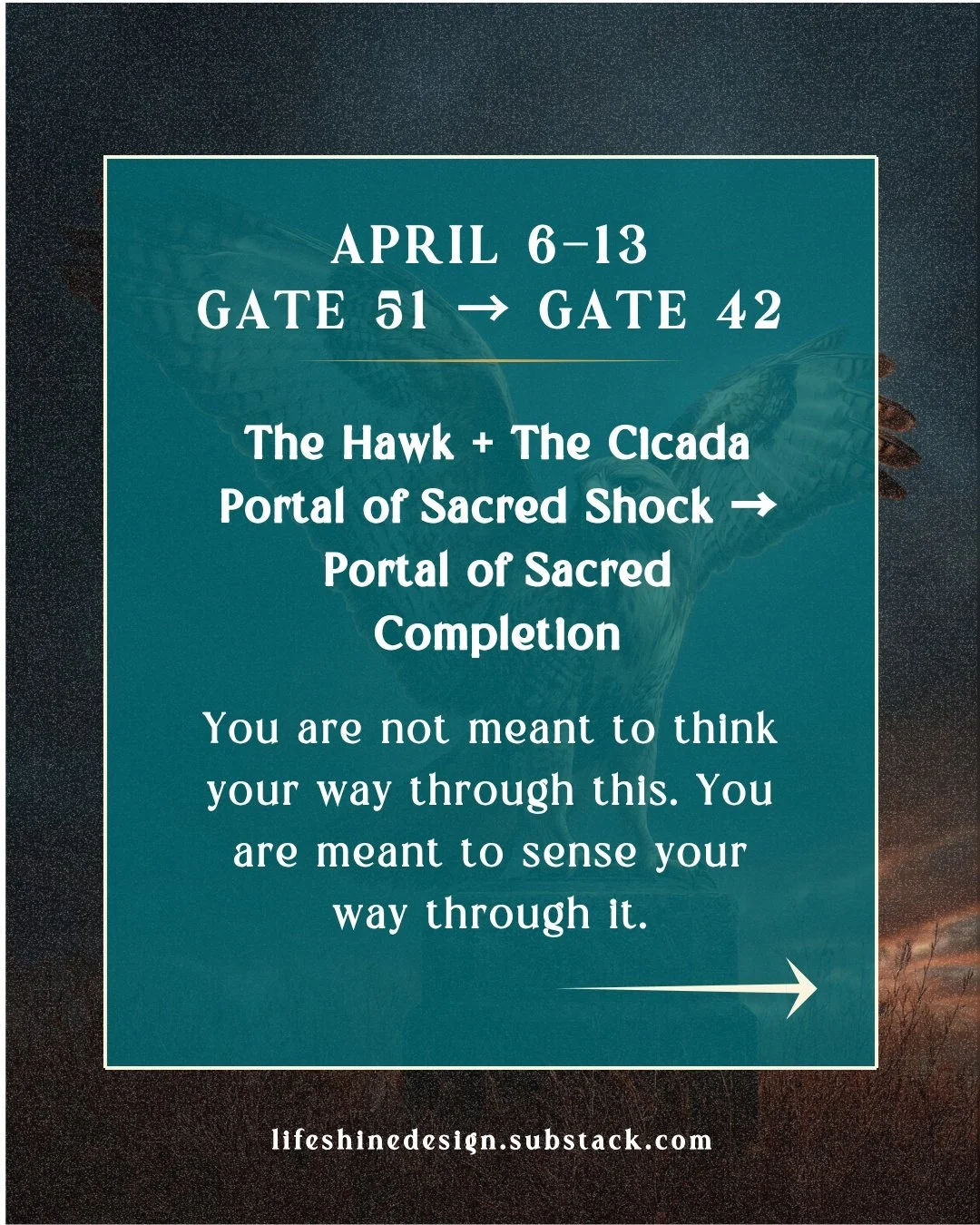 This forecast arrived a day late. And honestly, that feels right.

Because the sky this week is asking us to feel our way through rather than think our way through. To let things land before we step into action. That pause &mdash; that willingness to