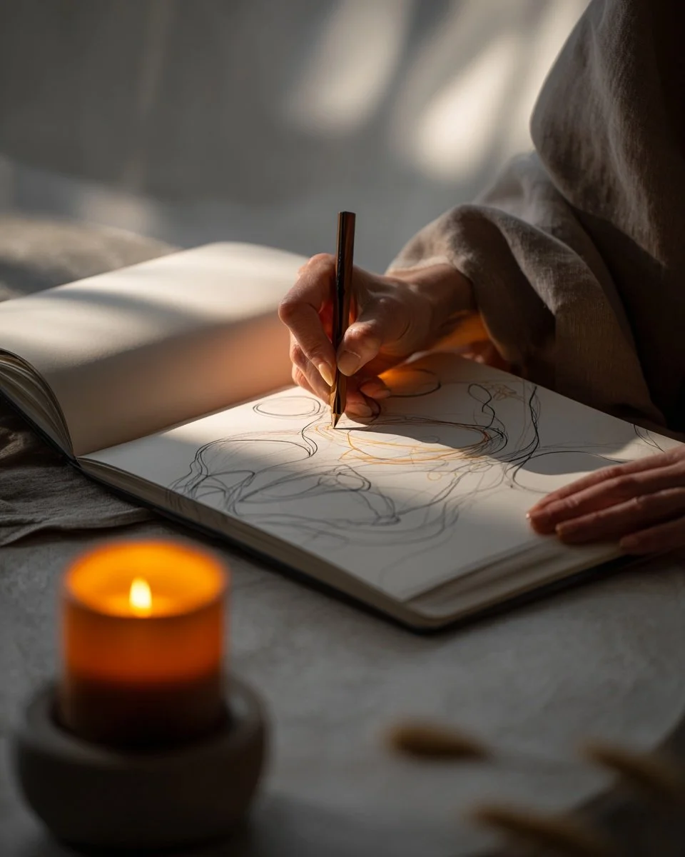 Your body spoke before your mind caught up.

A tightness in the chest. A drop in the stomach. A heat that rises without warning. A holding so old you've stopped noticing it.

These are not problems to fix. They are messages waiting for you to turn ar