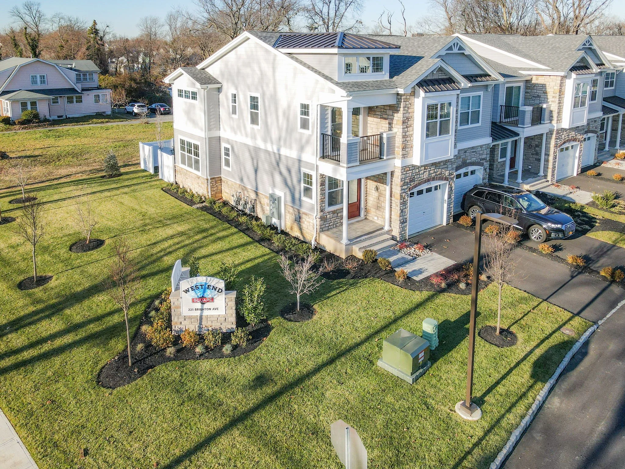 Entry sign to West End Square.