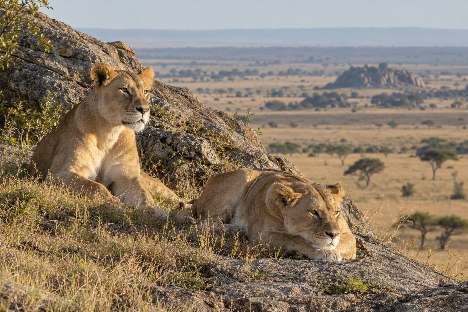 Lionesses Resting Beside a Serengeti Kopje-1.png