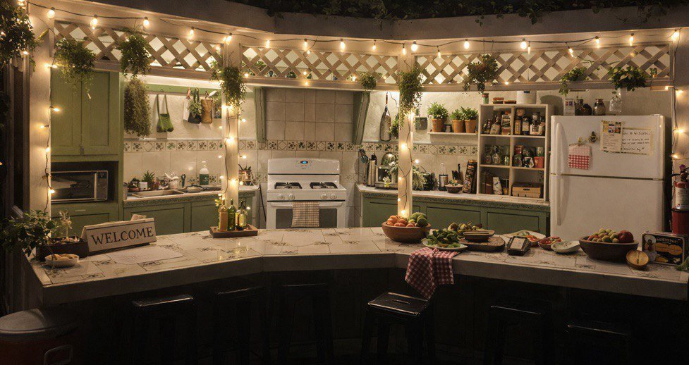 Outdoor Kitchen at night