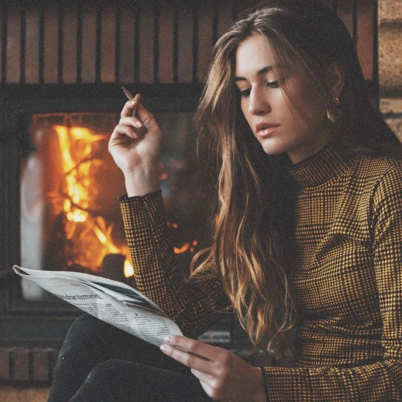 Fireside Reading after dinner