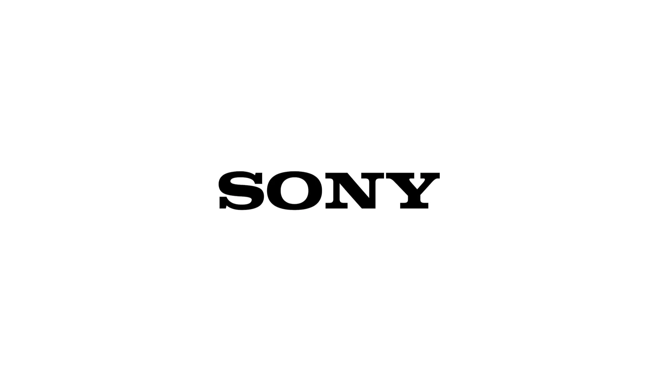 Black Sony logo on a white background.
