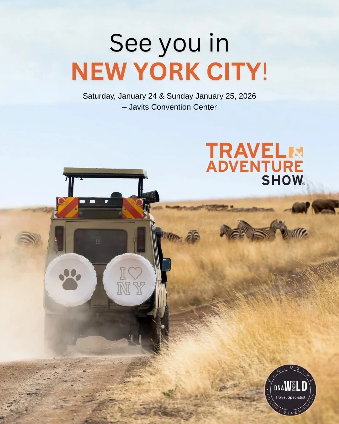 Visit us at the 5th annual New York Travel &amp; Adventure Show. 

Stop by our booth, 117, enjoy the show and meet @samanthabrowntravels and @AndrewTMcCarthy!

Register for FREE as our VIP guest here: The NY specific link is https://www.eventspass.co
