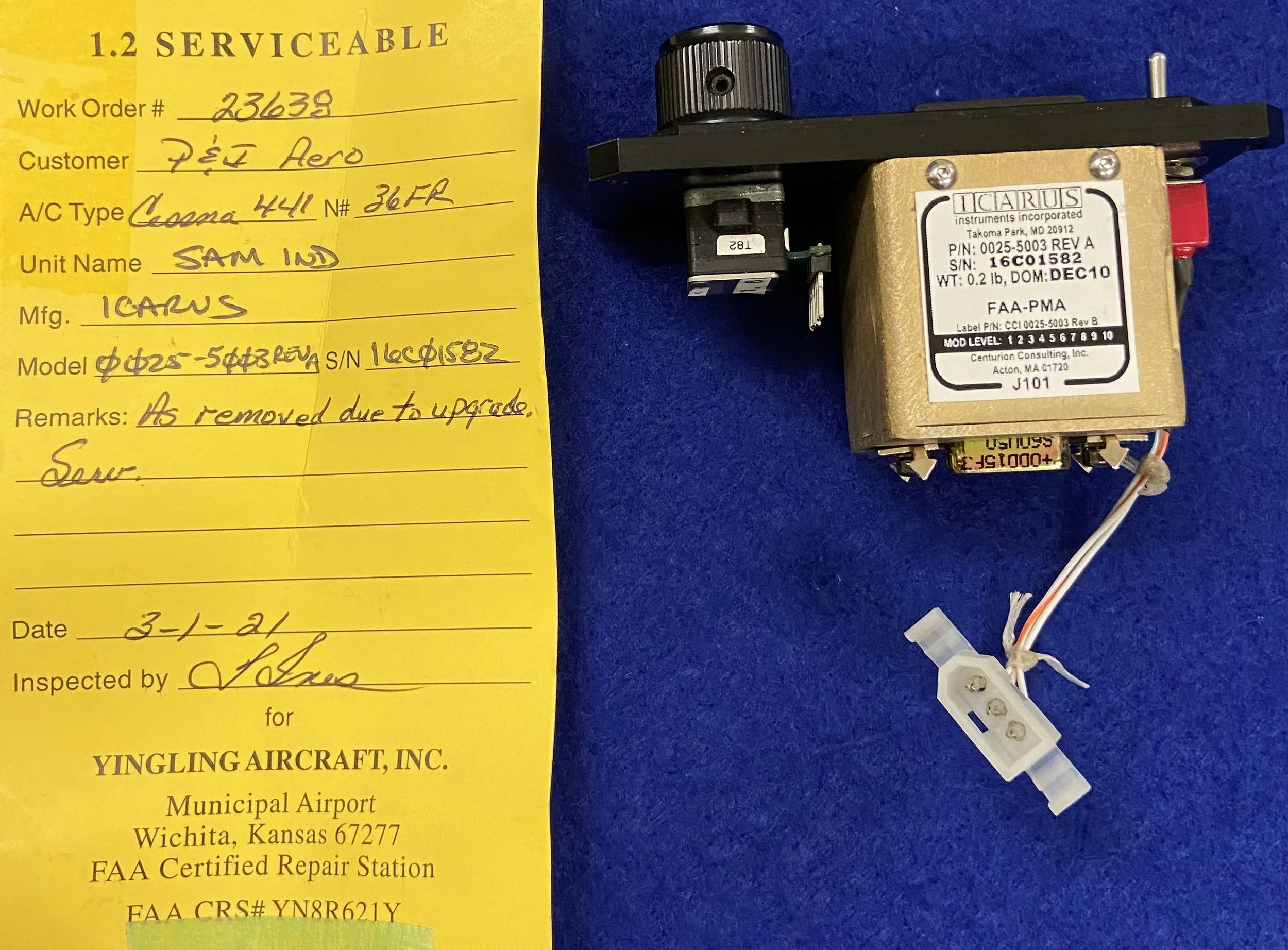 P/N 00255003 REV A Icarus Steering Assist Module (SAM) Display