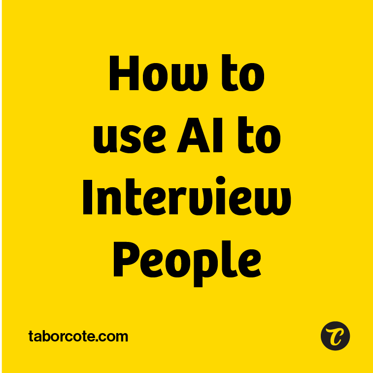 How to use AI to interview people?