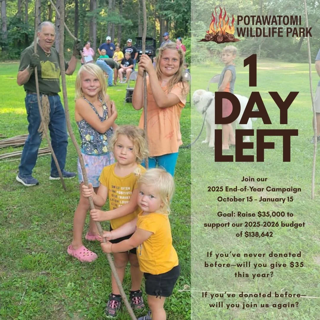 Donate Today: https://www.potawatomiwildlifepark.com/donate