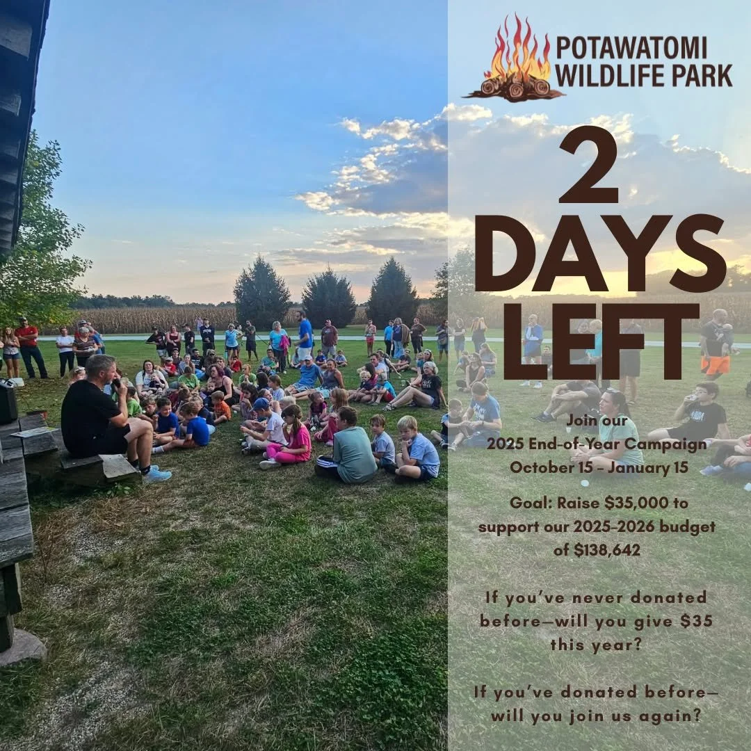 Donate Today: https://www.potawatomiwildlifepark.com/donate