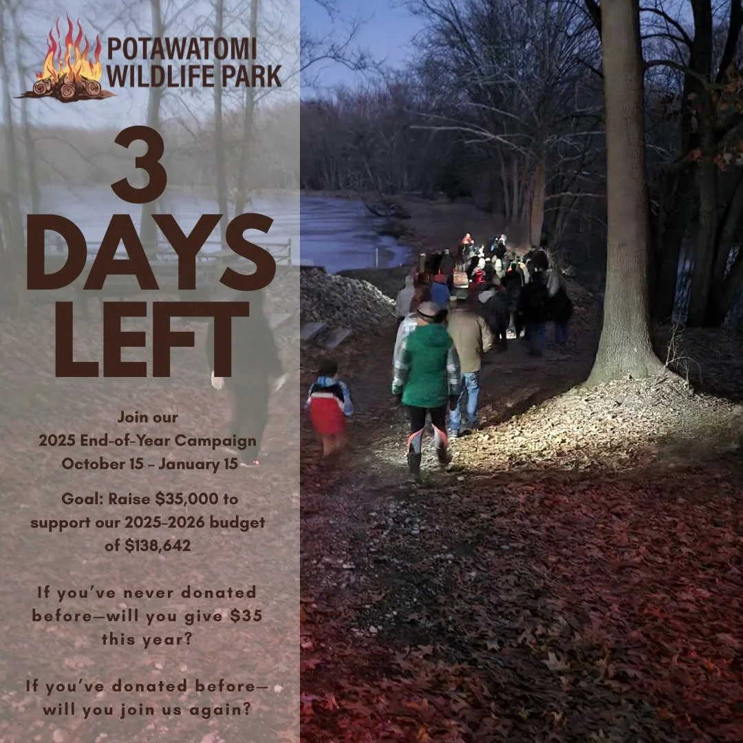 Donate Today: https://www.potawatomiwildlifepark.com/donate