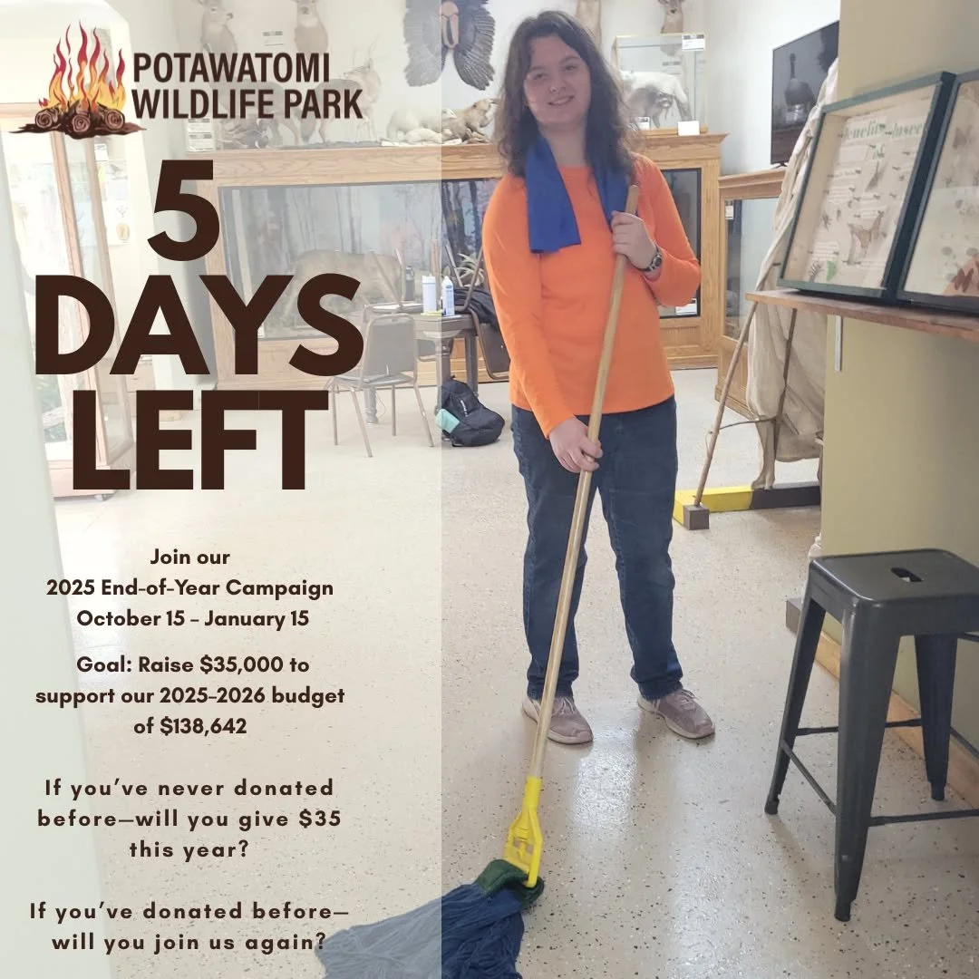 Donate Today: https://www.potawatomiwildlifepark.com/donate