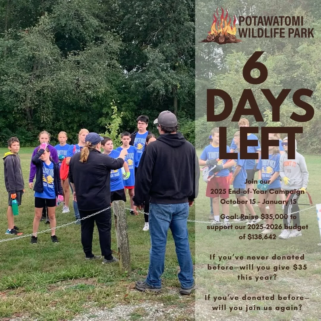 Donate Today: https://www.potawatomiwildlifepark.com/donate