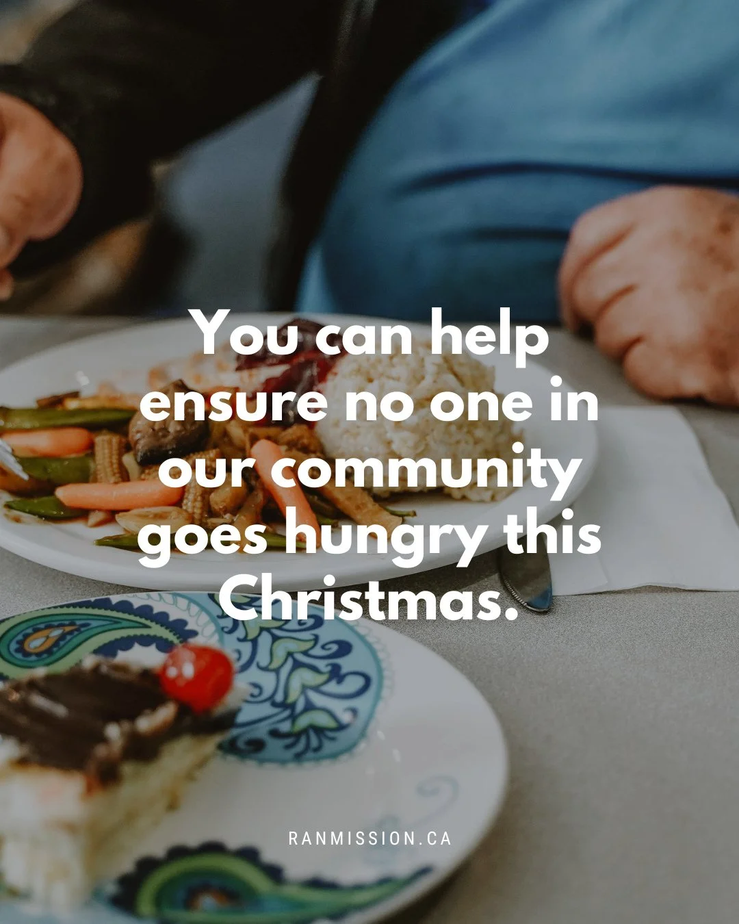 No one should go hungry this Christmas. 🧡🍽️⁠
⁠
Every day, hundreds of neighbours come to Ruth &amp; Naomi&rsquo;s Mission for a hot meal &mdash; and for many, it&rsquo;s the only one they&rsquo;ll have that day. ✨⁠
⁠
Your donation today provides no
