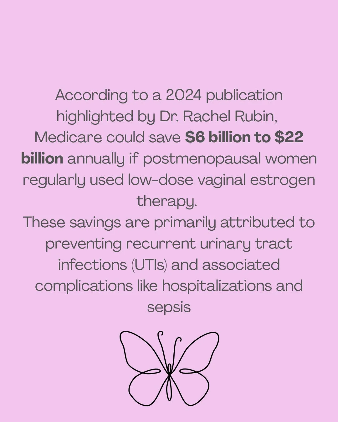 Most women have no idea how much of an impact low dose vaginal estrogen can make, not just for comfort but for overall health. A 2024 report highlighted by @drrachelrubin showed that Medicare could save billions each year if postmenopausal women used