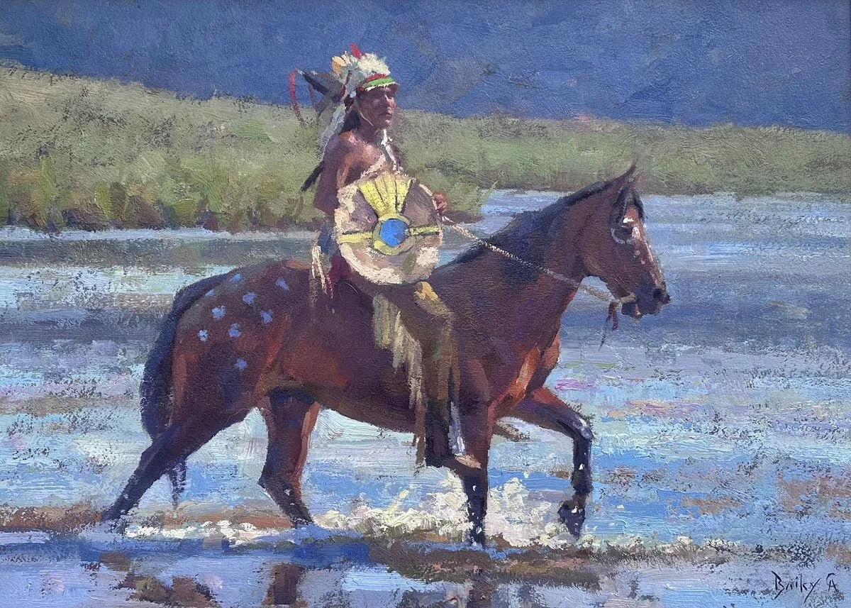 New work by Brandon Bailey, CAA. &ldquo;Cheyenne River&rdquo; | 14x20 | oil. See our full collection of Brandon&rsquo;s work online and at our gallery in downtown Santa Fe, New Mexico