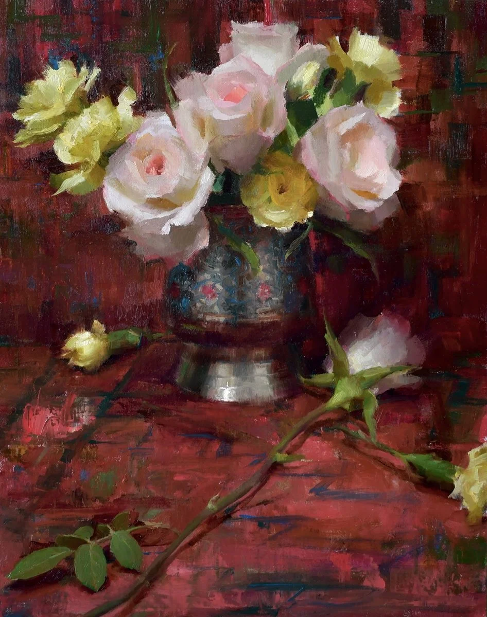 Ashwini Bharathula’s art education has been primarily through workshops at the Scottsdale Artists’ School and books like Richard Schmid’s ‘ALLA PRIMA’. She has studied with Susan Lyon, Daniel Keys, Suchitra Bhosle, Louis