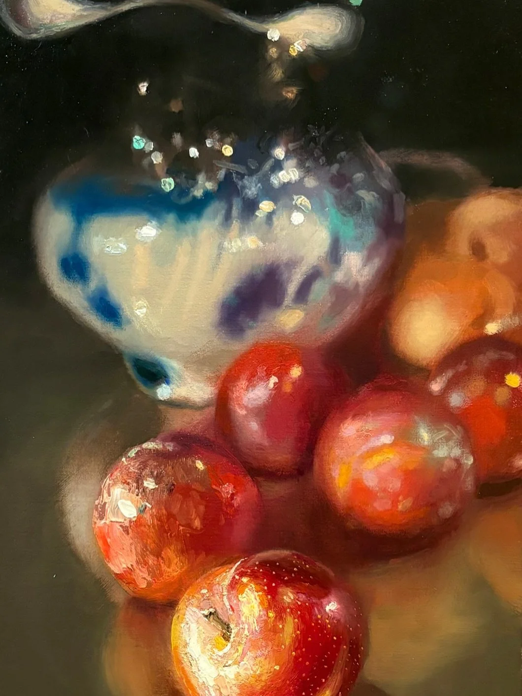 See the latest New Arrivals including a beautiful new collection by C.W. Mundy.⁠
⁠
&ldquo;Red Plums, Peaches, and Flow Blue Pitcher&rdquo; | 21x14 | oil